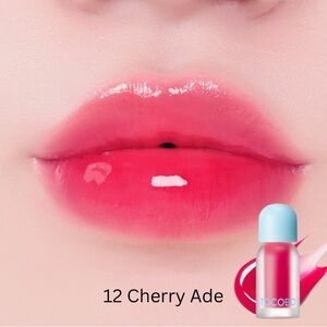 Tocobo 12 Cherry Ade Juicy Berry Plumping Lip Oil- vegan, mild minty, red pink